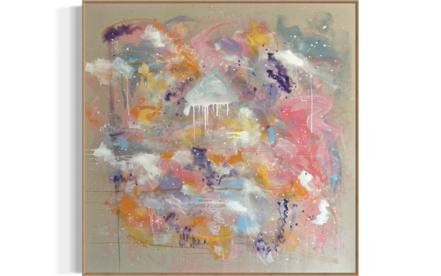 Zuckerwatte-Wolken – 123 x 123 cm