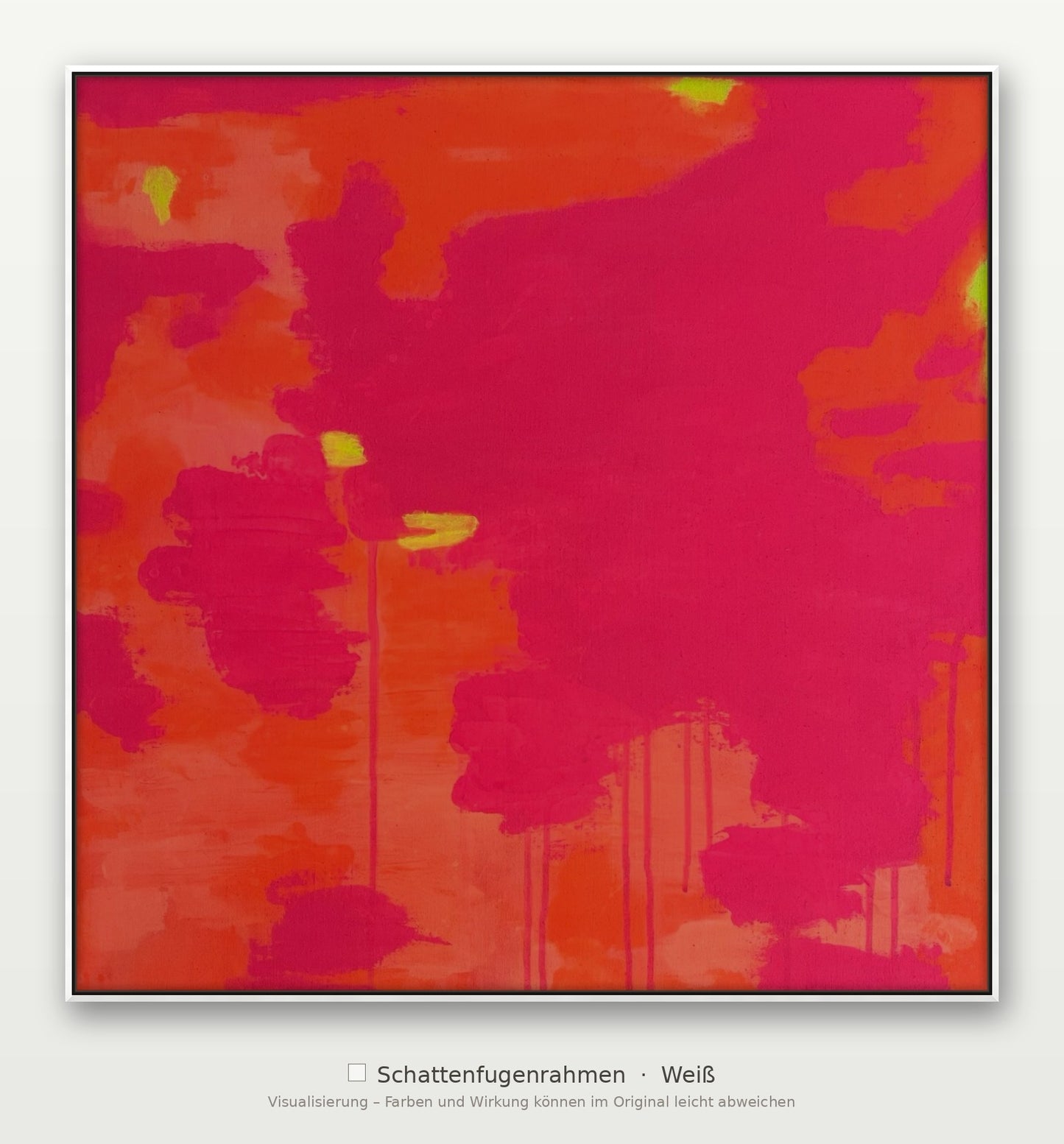 Herz in Flammen - 63 x 63 cm