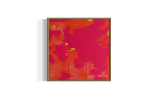 Herz in Flammen - 63 x 63 cm