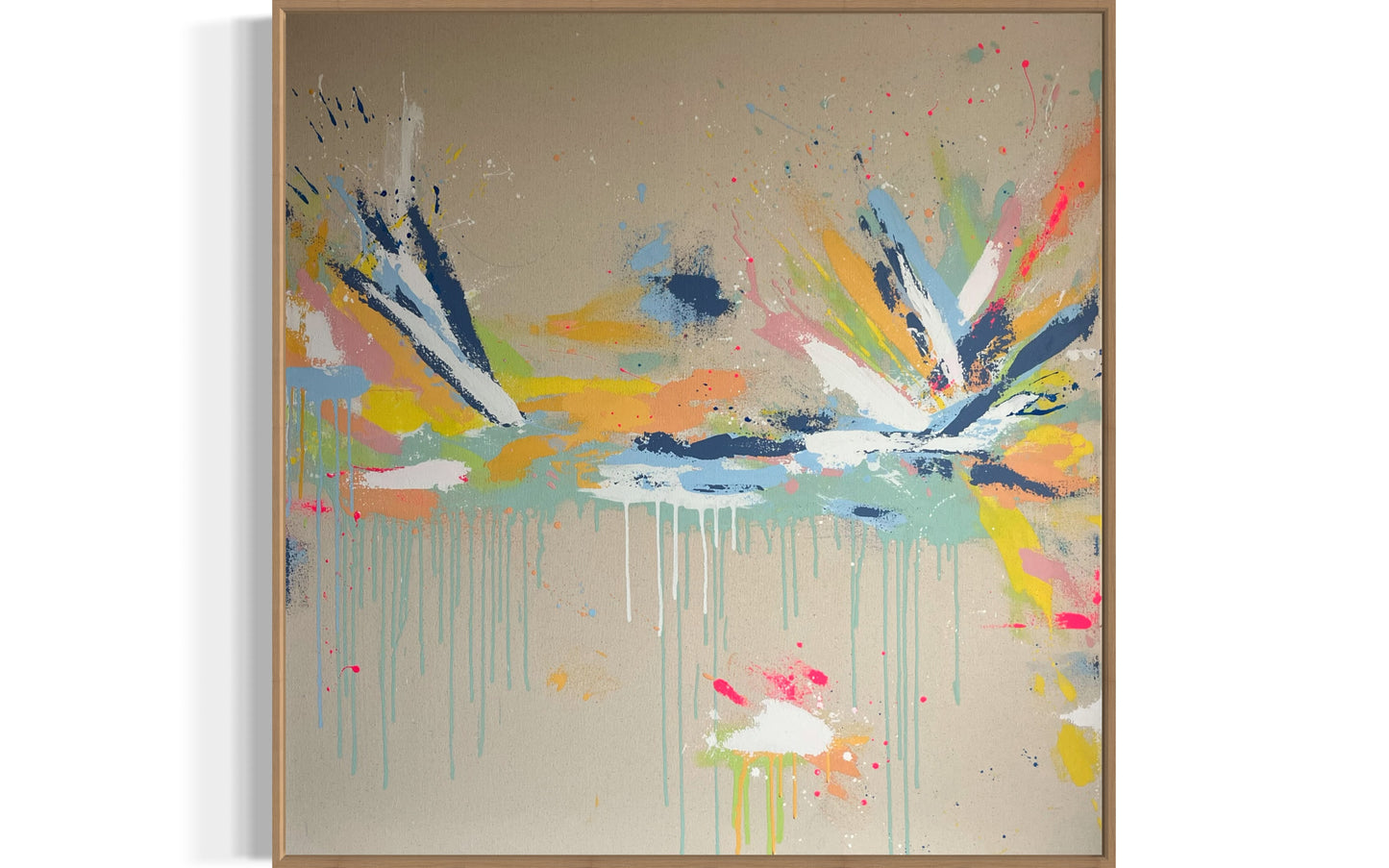 Wassergeflüster – 93 × 93 cm