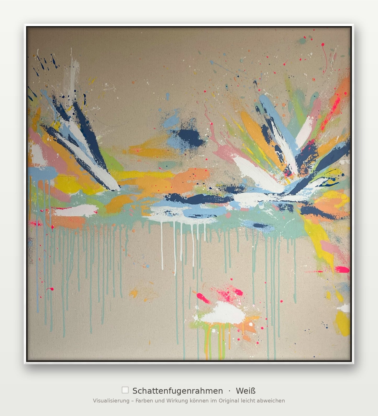 Wassergeflüster – 93 × 93 cm