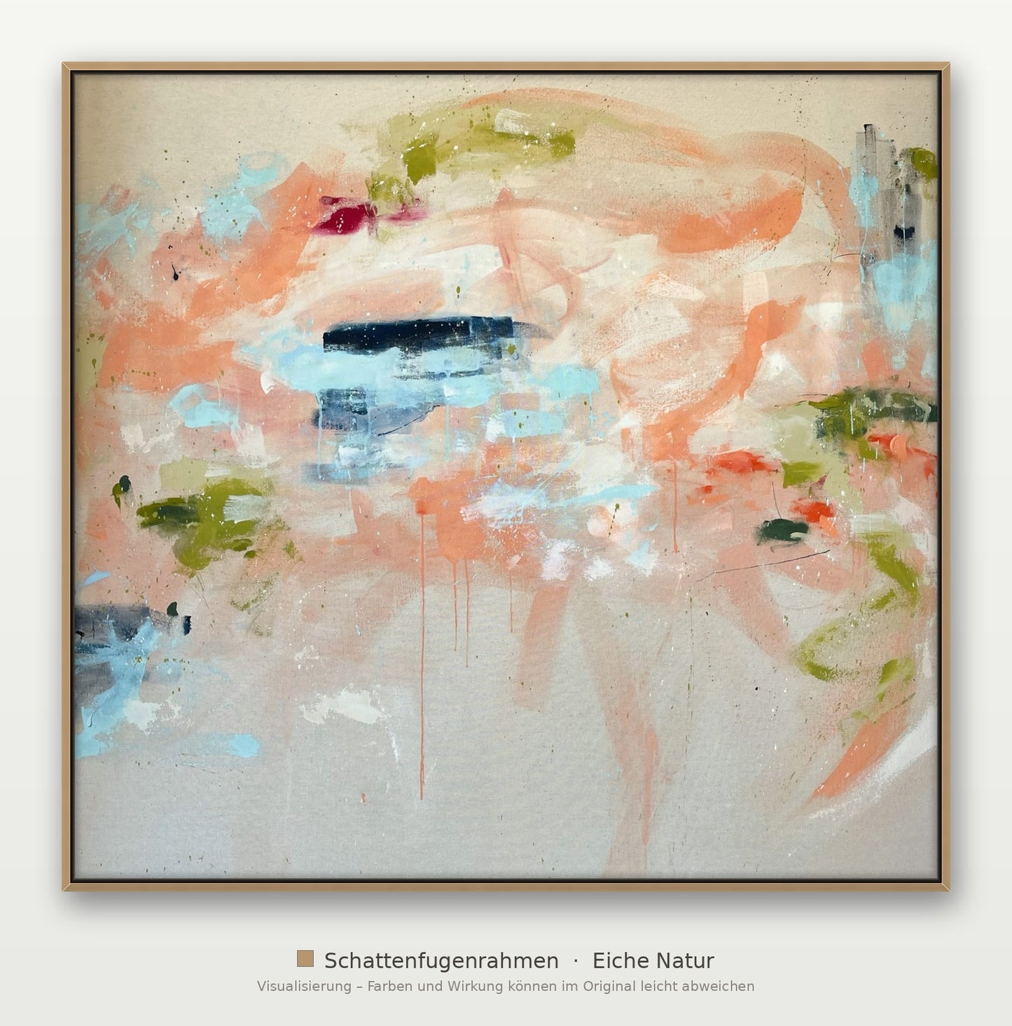 Wenn Wärme auf Tiefe trifft – 123 x 123 cm