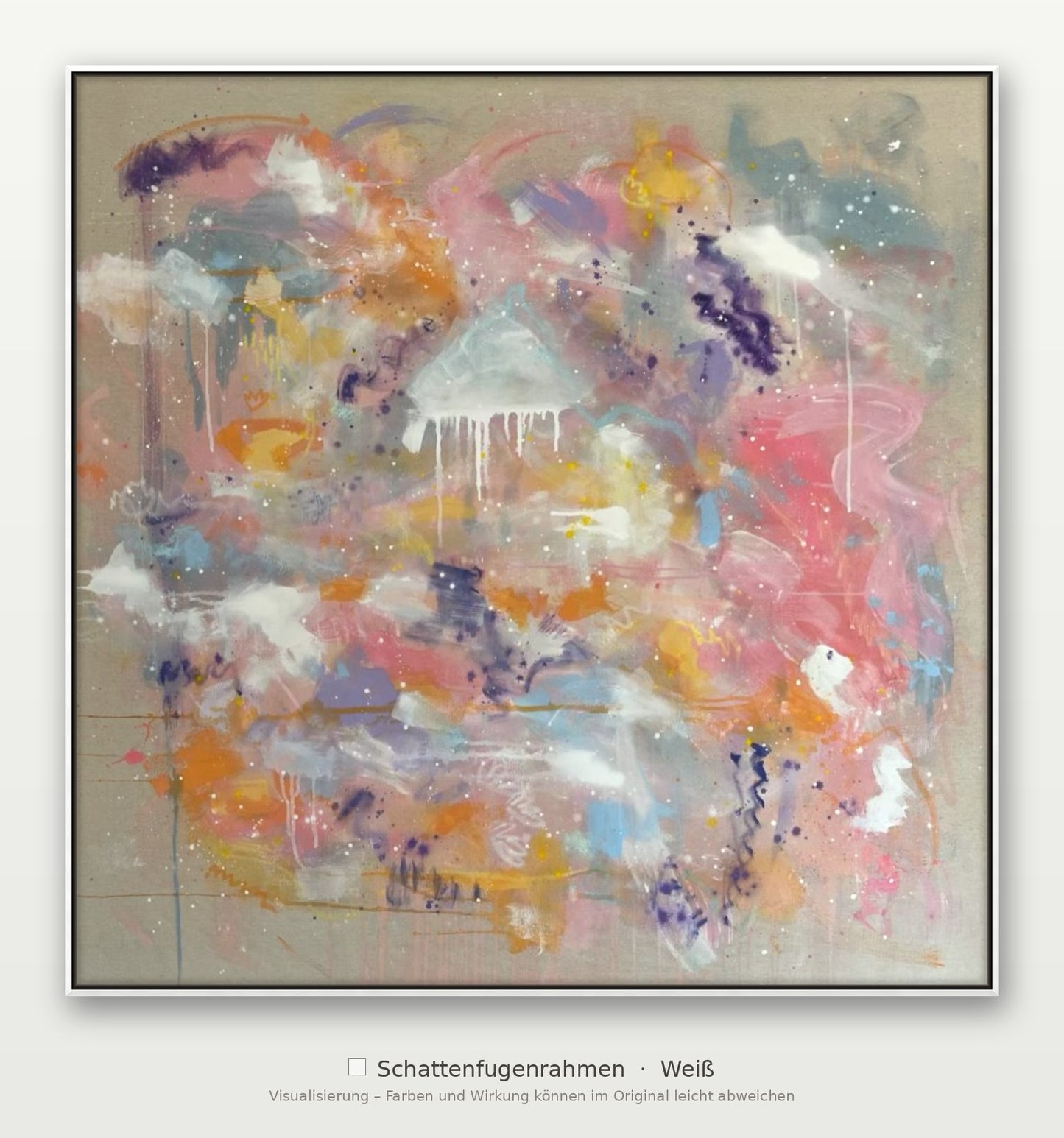 Zuckerwatte-Wolken – 123 x 123 cm