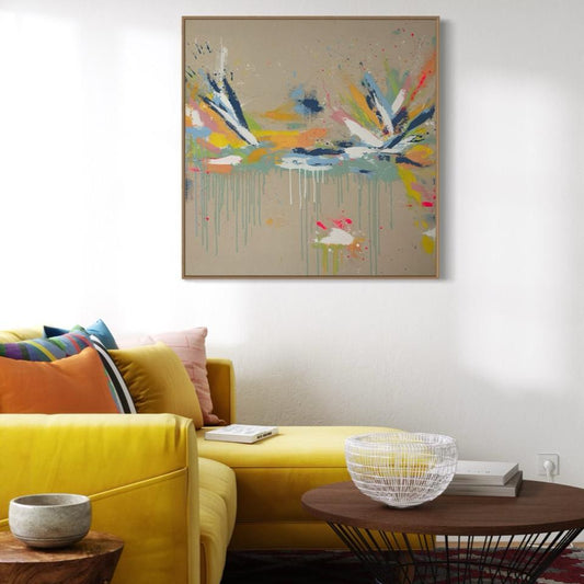 Wassergeflüster – 93 × 93 cm